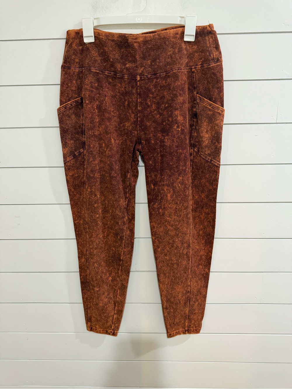 Zenana Outfitters Brown Distressed  Leggings Pants